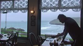 Great views from the Breakfast Room at Chy an Kerensa Guest House, Cliff Road, Perranporth